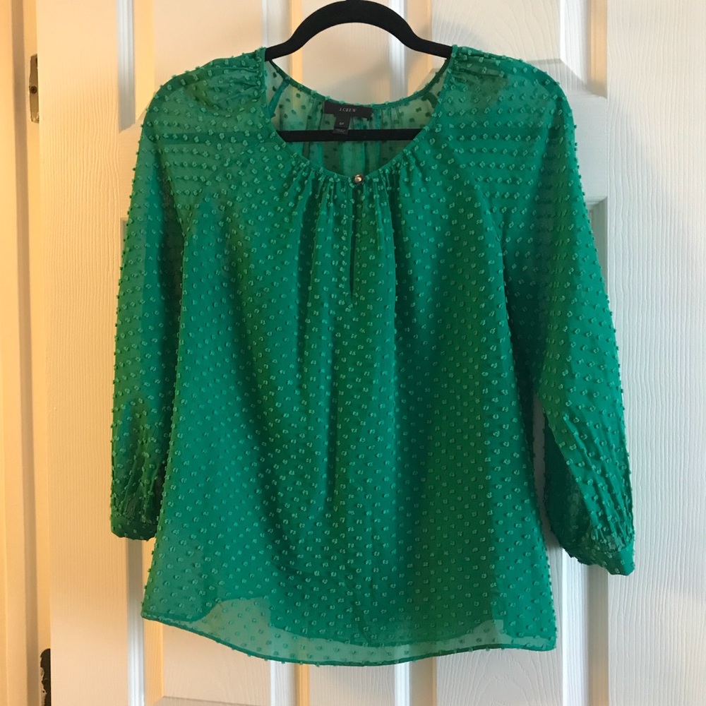 Green J Crew top